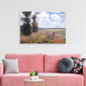 Claude Monet Poppy Fields nabij Argenteuil Canvas Afdruk (Insitu (Woonkamer))