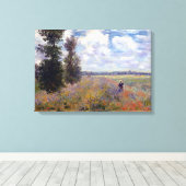 Claude Monet Poppy Fields nabij Argenteuil Canvas Afdruk (Insitu (Houten vloer))