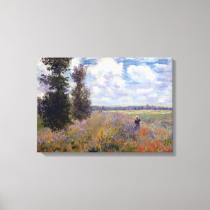 Claude Monet Poppy Fields nabij Argenteuil Canvas Afdruk