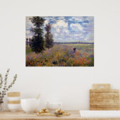 Claude Monet Poppy Fields nabij Argenteuil Poster (Keuken)