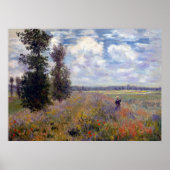 Claude Monet Poppy Fields nabij Argenteuil Poster (Voorkant)