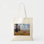 Claude Monet Poppy Fields nabij Argenteuil Tote Bag<br><div class="desc">Poppy Fields nabij Argenteuil geschilderd door Claude Monet in 1875.</div>