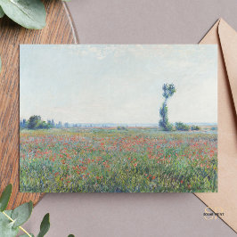 Claude Monet Poppy Veldschilderij Kunst Print Briefkaart