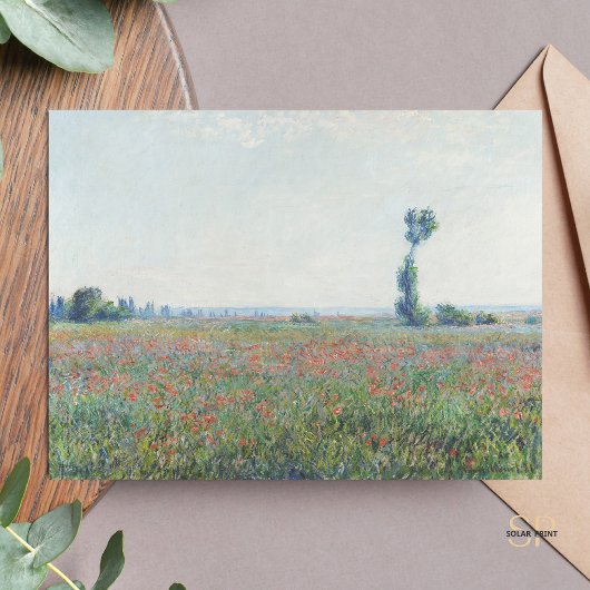 Claude Monet Poppy Veldschilderij Kunst Print Briefkaart