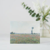 Claude Monet Poppy Veldschilderij Kunst Print Briefkaart (Staand voorkant)