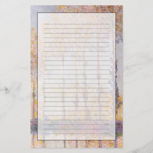 Claude Monet | Populaire gegevens bij de banken va Briefpapier (Voorkant)