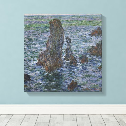 Claude Monet – Port Coton – Pyramids – Pyramides Canvas Afdruk (Insitu (Houten vloer))