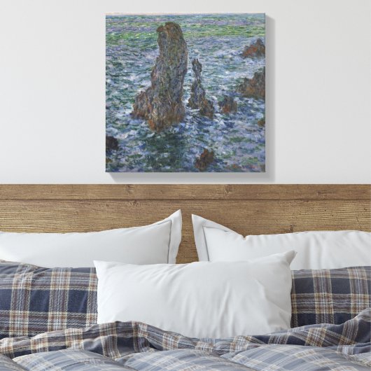 Claude Monet – Port Coton – Pyramids – Pyramides Canvas Afdruk (Insitu (Slaapkamer))