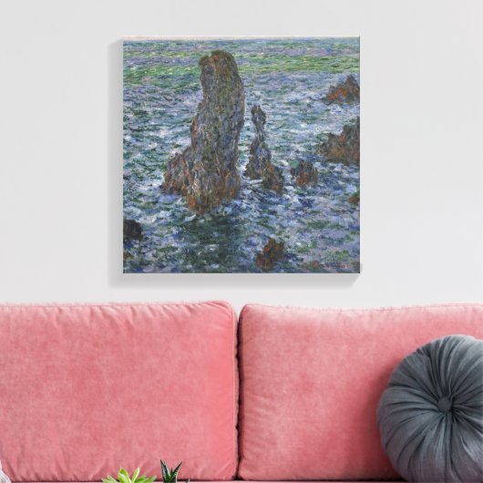 Claude Monet – Port Coton – Pyramids – Pyramides Canvas Afdruk (Insitu (Woonkamer))