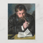 Claude Monet Portrait van Renoir -  Kunst Briefkaart<br><div class="desc">Dit briefkaart is voorzien van een kunstportret van Claude Monet, geschilderd door de beroemde Franse impressionist Pierre Auguste Renoir in 1872. Het schilderij is een klassiek meesterwerk van het 19e-eeuwse impressionisme en wordt beschouwd als een van de populairste kunstwerken. De samenstelling van het afbeelding is cool en creatief, met Monet...</div>