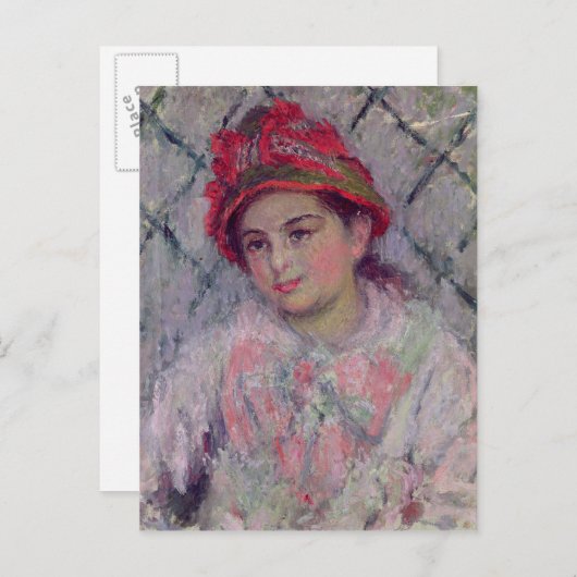 Claude Monet | Portret van Blanche Hoschede Briefkaart (Voorkant / Achterkant)