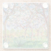 Claude Monet | Printemps a Giverny, 1903 Glazen Onderzetter (Achterkant)