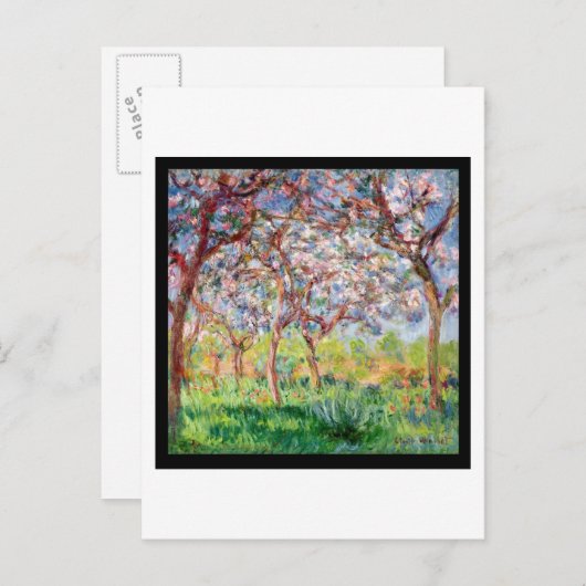Claude Monet | Printemps a Giverny Briefkaart (Voorkant / Achterkant)