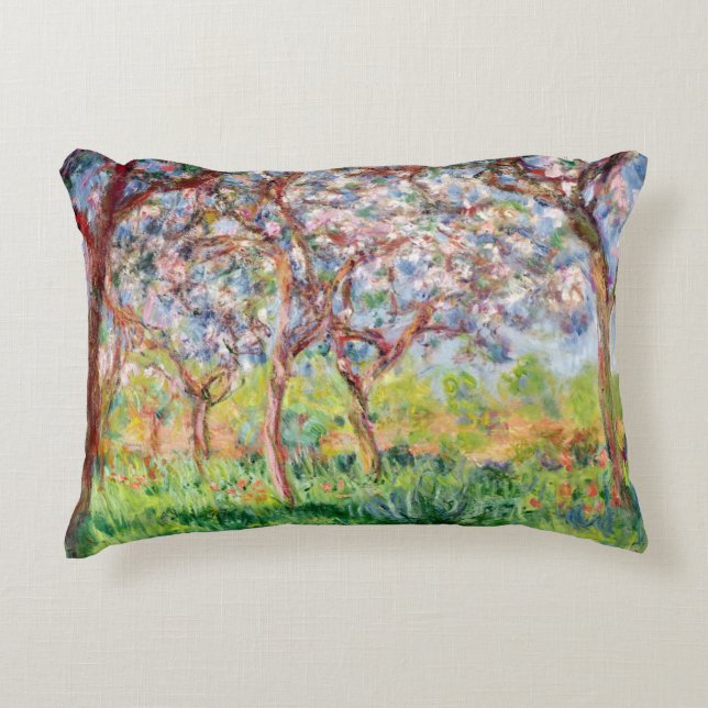 Claude Monet | Printemps a Giverny Decoratief Kussen (Voorkant)