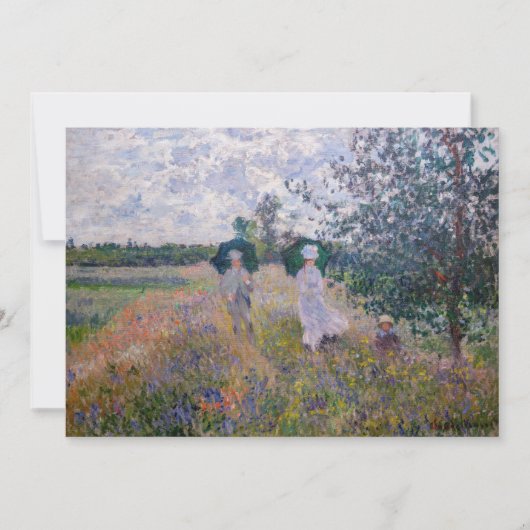 Claude Monet - Promenade bij Argenteuil Bedankkaart (Voorkant)