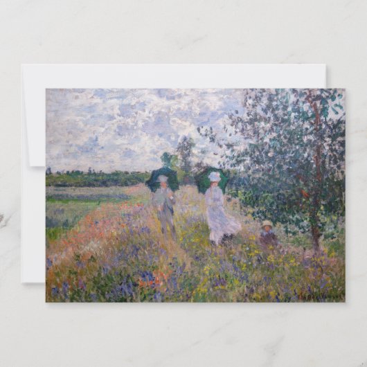 Claude Monet - Promenade bij Argenteuil Kaart (Voorkant)