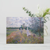 Claude Monet - Promenade bij Argenteuil Kaart (Staand voorkant)