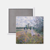 Claude Monet - Promenade bij Argenteuil Magneet (Voorkant / Achterkant)