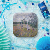 Claude Monet - Promenade bij Argenteuil Papieren Bordje (Feest)