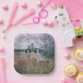 Claude Monet - Promenade bij Argenteuil Papieren Bordje (Feest)