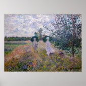 Claude Monet - Promenade bij Argenteuil Poster (Voorkant)