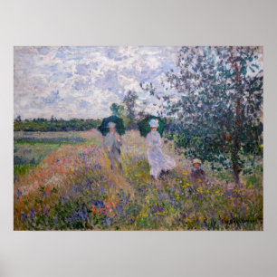 Claude Monet - Promenade bij Argenteuil Poster