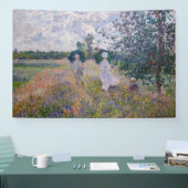 Claude Monet - Promenade bij Argenteuil Spandoek (Beurs)