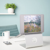 Claude Monet - Promenade bij Argenteuil Sticker (Laptop op bureau)
