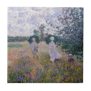 Claude Monet - Promenade bij Argenteuil Tegeltje