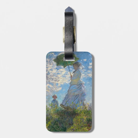 Claude Monet - Promenade - QR - Code Bagagelabel (Achterkant verticaal)