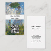 Claude Monet - Promenade - QR - Code Visitekaartje (Voorkant / Achterkant)