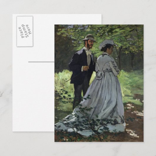 Claude Monet | Promenaders, Bazille, Camille Briefkaart (Voorkant / Achterkant)