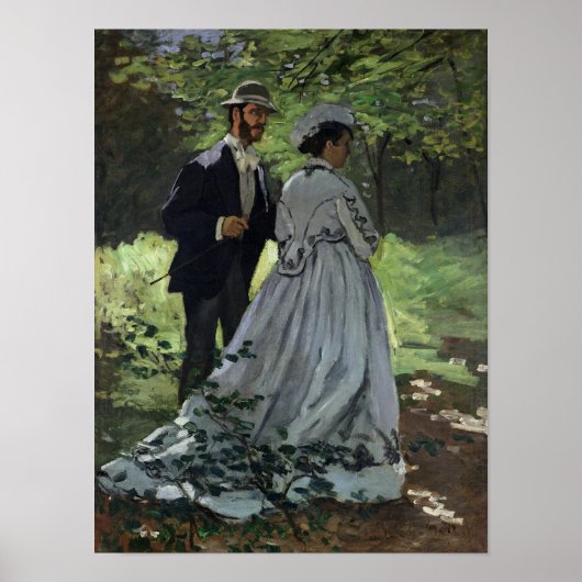 Claude Monet | Promenaders, Bazille, Camille Poster (Voorkant)