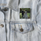 Claude Monet | Promenaders, Bazille, Camille Vierkante Button 5,1 Cm (In situ)