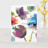 Claude Monet Quote ~ Floral Waterverf Kaart (Gele Bloem)