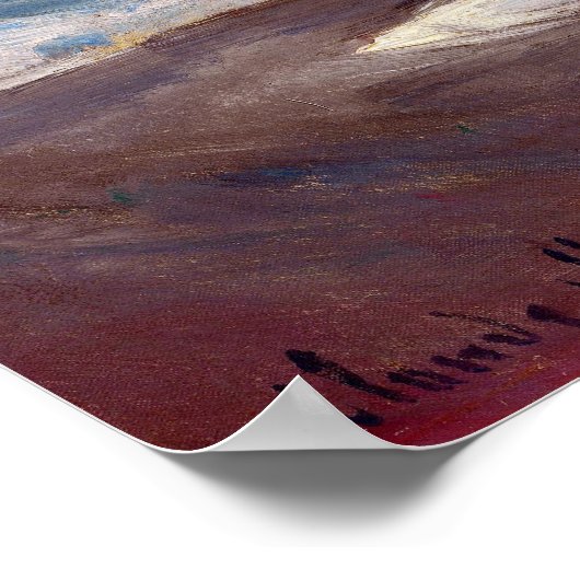 Claude Monet Rainfall Etretat Normandy Frankrijk Poster (Hoek)