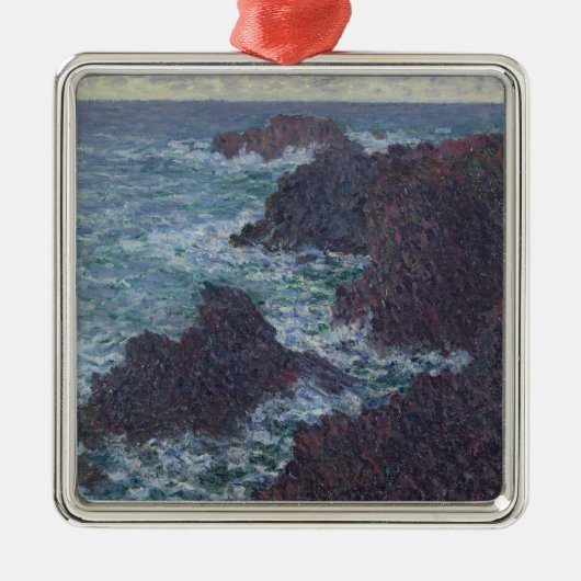 Claude Monet | Rakken in Belle-Ile, wilde kust Metalen Ornament (Voorkant)