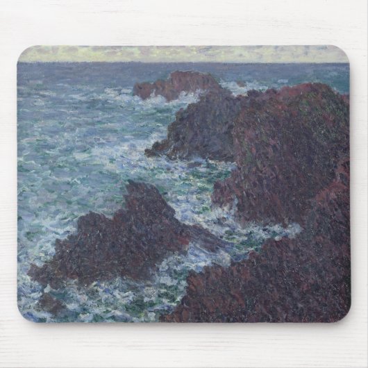 Claude Monet | Rakken in Belle-Ile, wilde kust Muismat (Voorkant)