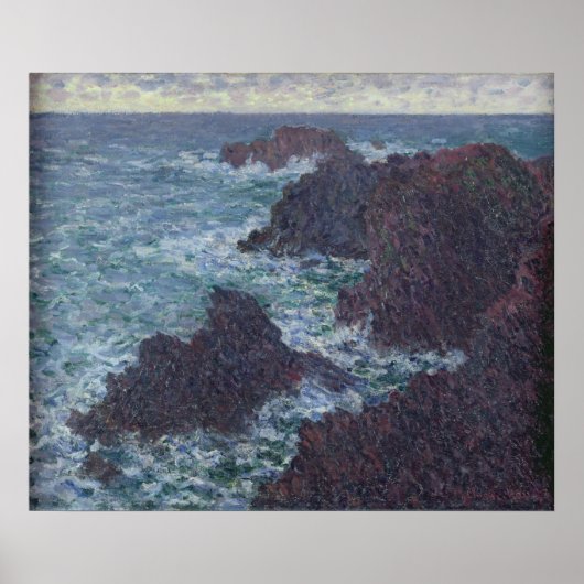 Claude Monet | Rakken in Belle-Ile, wilde kust Poster (Voorkant)