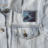 Claude Monet | Rakken in Belle-Ile, wilde kust Vierkante Button 5,1 Cm (In situ)