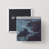Claude Monet | Rakken in Belle-Ile, wilde kust Vierkante Button 5,1 Cm (Voorkant /achterkant)