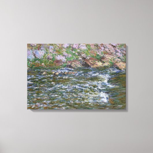 Claude Monet - Rapids over de petite Creuse Canvas Afdruk (Voorkant)