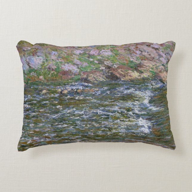 Claude Monet - Rapids over de petite Creuse Decoratief Kussen (Voorkant)