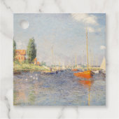 Claude Monet. Red Boats, Argenteuil Bedankjes Labels (Voorkant)