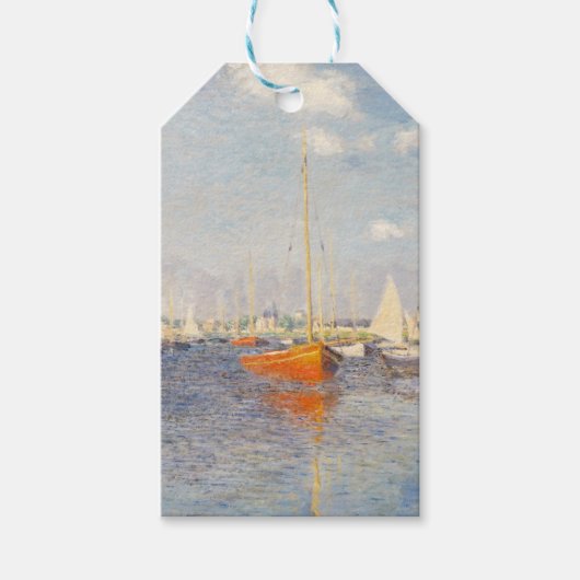 Claude Monet. Red Boats, Argenteuil Cadeaulabel (Voorkant)