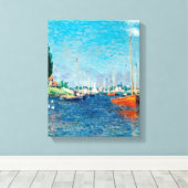 Claude Monet - Red Boats, Argenteuil Canvas Afdruk (Insitu (Houten vloer))