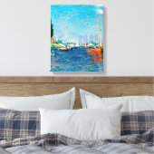 Claude Monet - Red Boats, Argenteuil Canvas Afdruk (Insitu (Slaapkamer))
