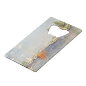 Claude Monet. Red Boats, Argenteuil Creditkaart Flessenopener (Voorkant Gekanteld)