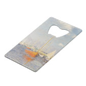 Claude Monet. Red Boats, Argenteuil Creditkaart Flessenopener (Achterkant Gekanteld)