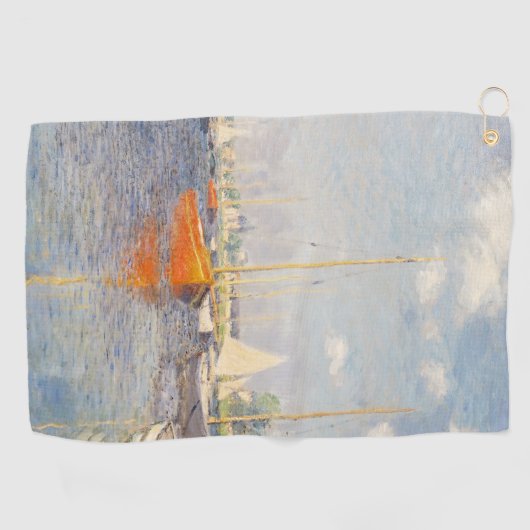 Claude Monet. Red Boats, Argenteuil Golfhanddoek (Horizontaal)